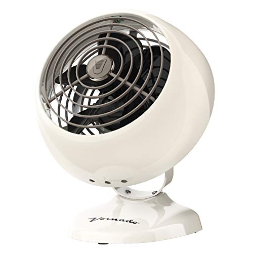 Vornado VFAN™ Mini Classic Vintage Fan, Retro Metal Air Circulator, For Desk & Bedside, 2 Speeds, Adjustable Tilt, Personal Cooling with Targeted Airflow, Quiet Fan, Vintage White - Image 1