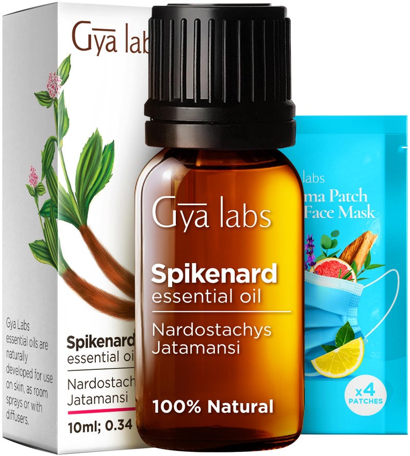 Gya Labs Spikenard Essential Oil - 0.34 Fl Oz - for Hair, Skin, Diffuser, Aromatherapy & DIY Candle Making Scent - Image 1