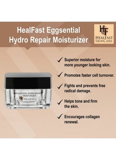 HealFast The Original Hydro Repair Anti Aging Skin Repair Moisturizer | Fragrance Free Anti Aging Face Moisturizer With Hyaluronic Acid & Egg Powder To Smooth Skin And Reduce Wrinkles 1.7 Oz  - Image 3