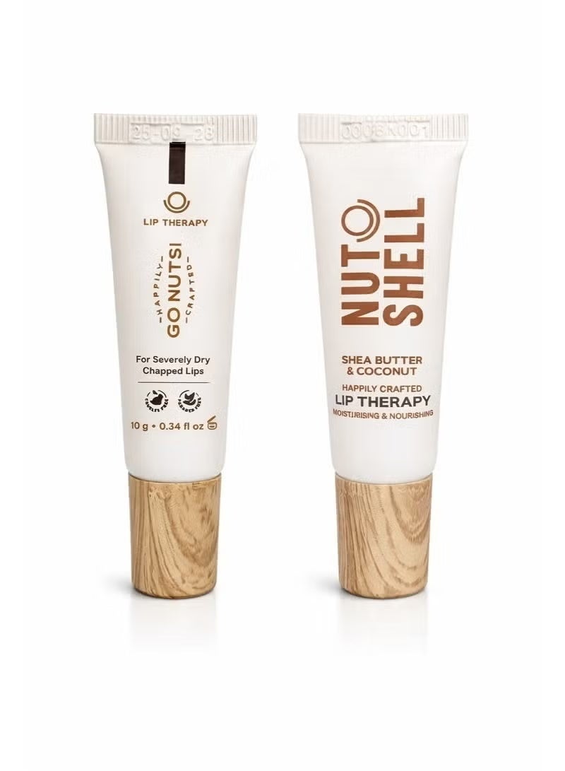 NUT SHELL Lip Therapy Shea Butter & Coconut - Deep Moisturizing Lip Balm for Dry & Chapped Lips - 10g - Image 1