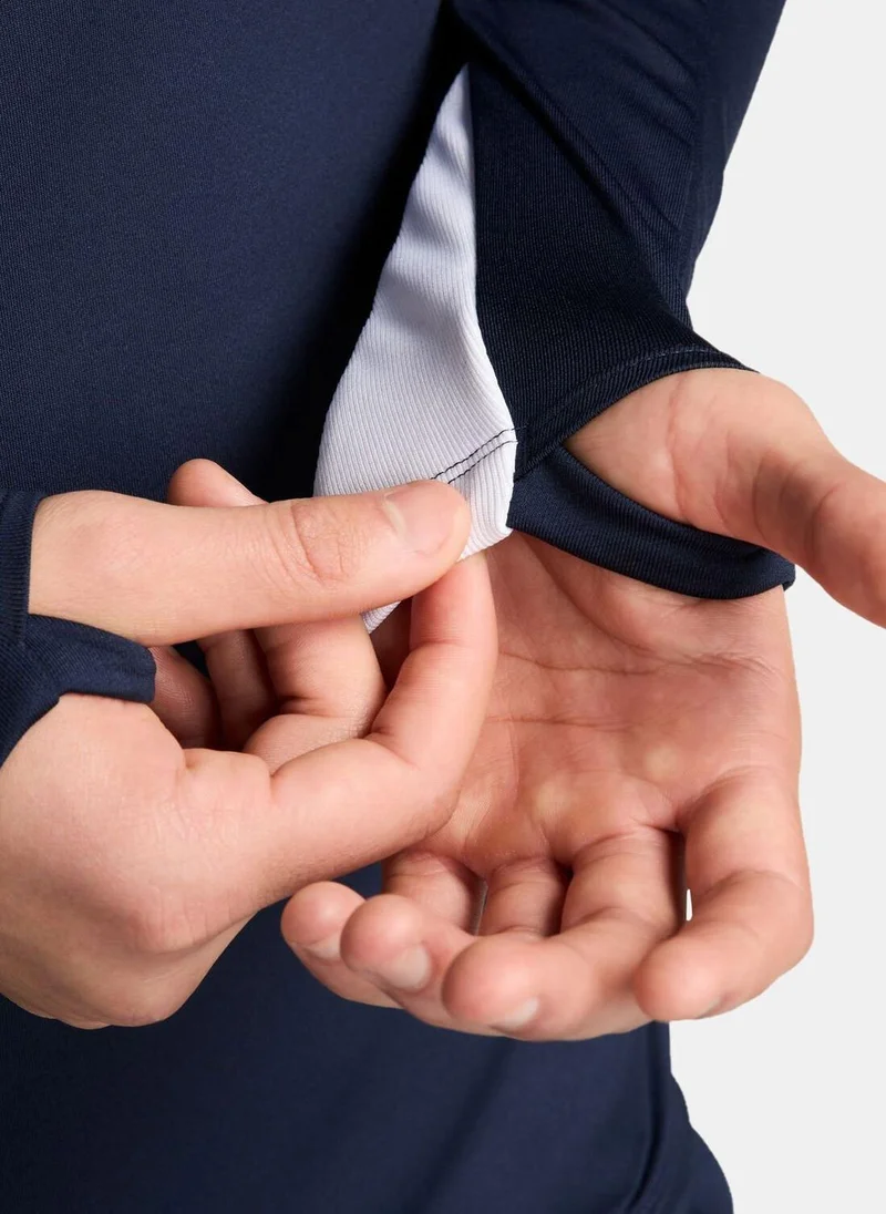 نايكي سترة تدريب كرة القدم للرجال بسحاب نصفي بتقنية دراي-فِت