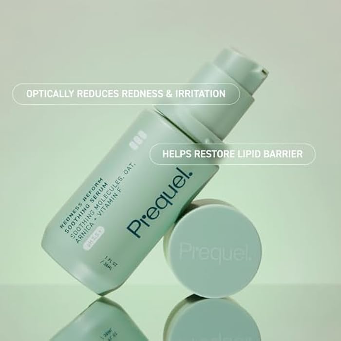 Prequel Skin Redness Reform, Calming Serum for Face. Advanced Clinical Optical Corrector for Redness and Discomfort. Soothing Face Serum with Oat Extract for Sensitive Skin. 1oz Pump - Image 5