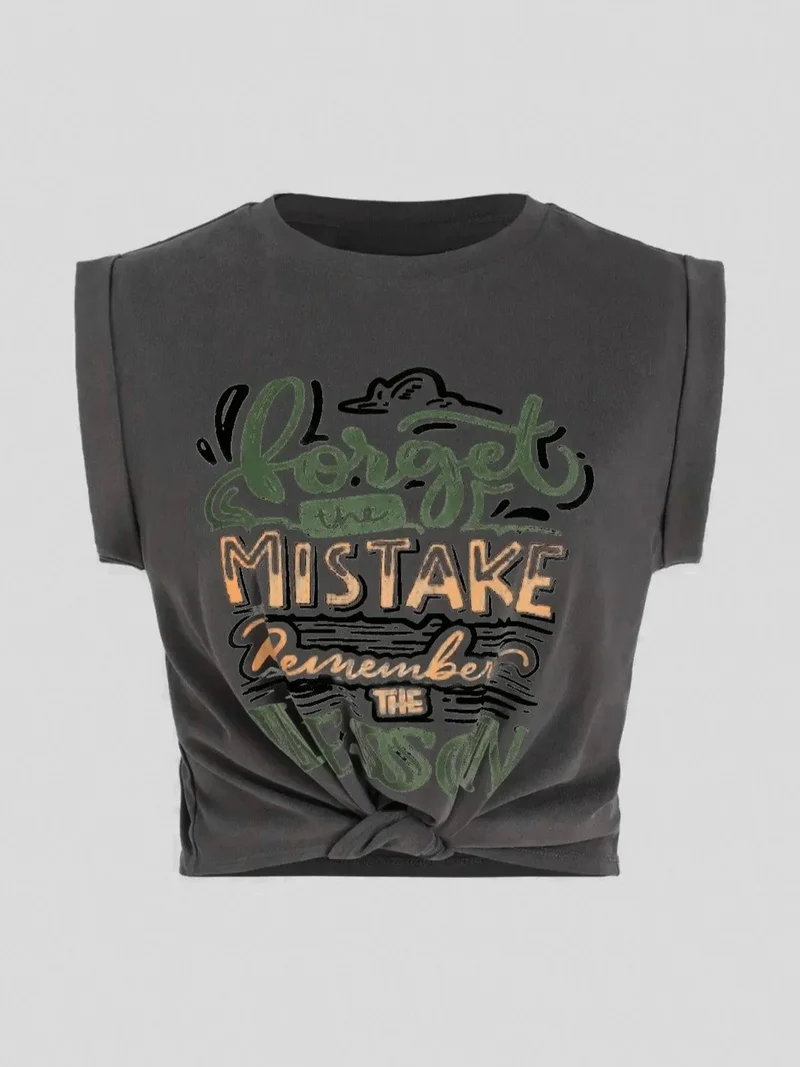 HICCUP Printed Crop T-Shirt