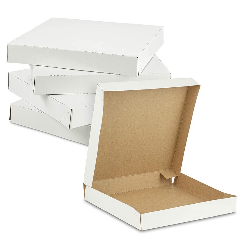 K K Industrial 8 Inch White Pizza Box pack of 100  - Image 2
