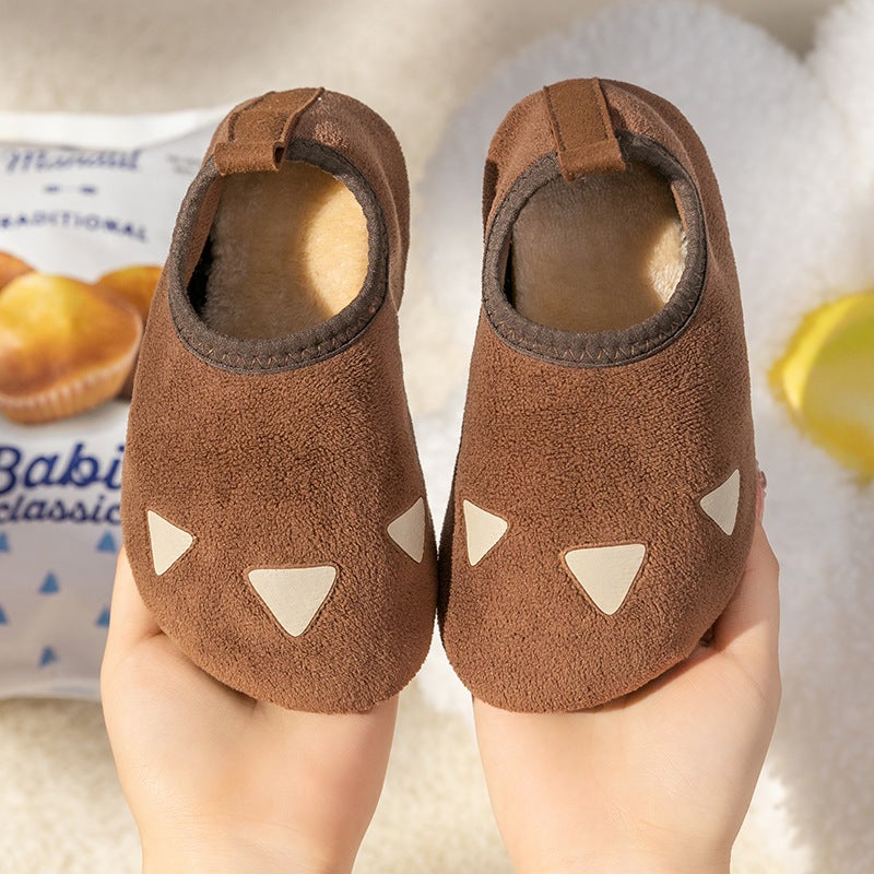 Children'S Floor Shoes Thick Bottom Polar Fleece Non-Slip Home Soft Bottom Fleece-Lined Thick Plush Shoes Cartoon Cold-Proof Floor Socks - Image 1