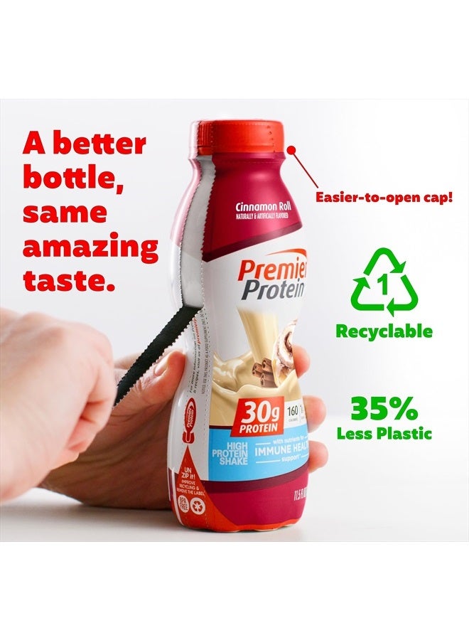 Premier Protein Shake, 30g Protein, 1g Sugar,24 Vitamins&Minerals Nutrients to Support Immune Health, Cinnamon Roll,11.5 fl oz - Pack of 12 - Image 2