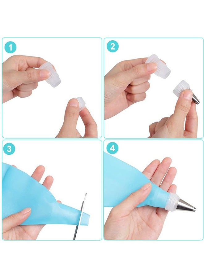 8 قطع الجليد الأنابيب نصائح كعكة أدوات تزيين كريم كيس المعجنات فوهات محول الحلويات الحلوى الخبز - Image 5