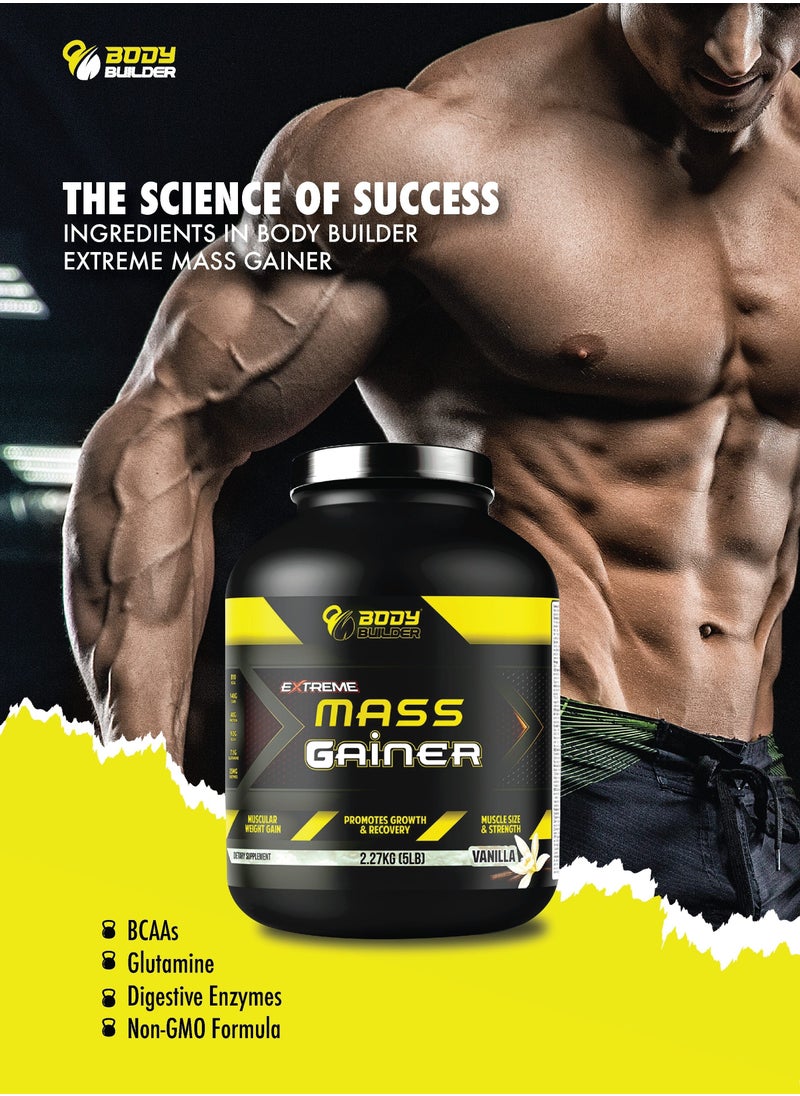 Extreme Mass Gainer Vanilla Flavor 5 Lb Bcaas Glutamine Digestive Enzymes Muscle Growth Weight Gain Non Gmo - pzsku/Z568CADAD6D4E260F2359Z/45/_/1691847821/13f861eb-3fb3-4696-8916-fc1465739520