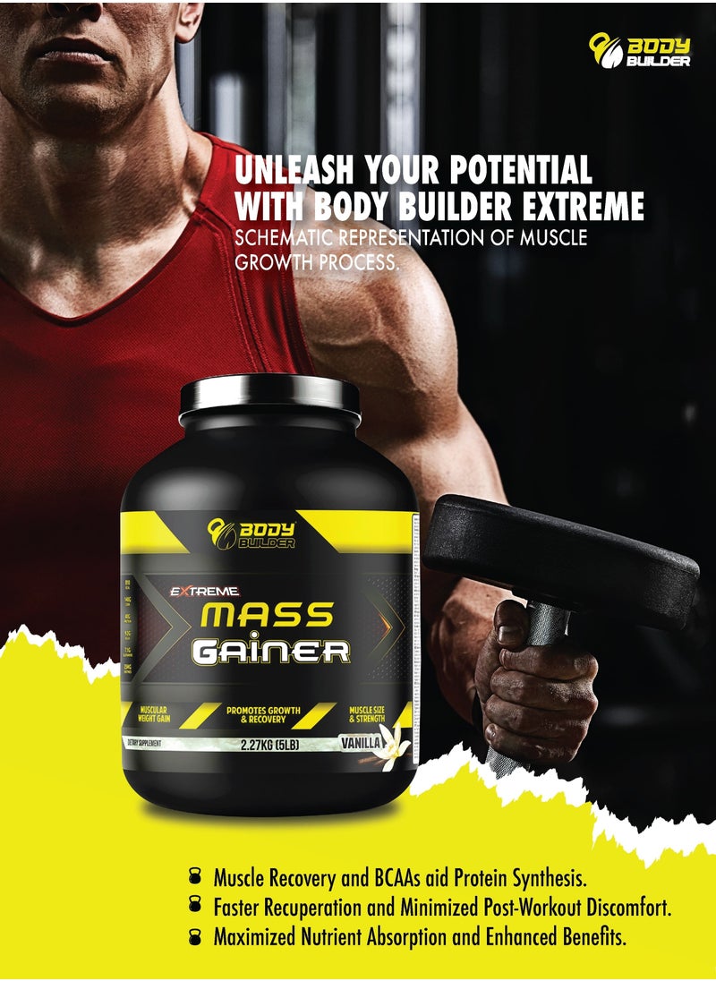 Extreme Mass Gainer Vanilla Flavor 5 Lb Bcaas Glutamine Digestive Enzymes Muscle Growth Weight Gain Non Gmo - pzsku/Z568CADAD6D4E260F2359Z/45/_/1691847822/29650933-1f0d-4045-a5e5-ec19e0058db5