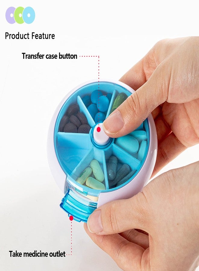 INVODA 3PCS Pill Organizer Travel Pill case for Purse Portable Medicine case Small Weeks Pill Box for Vitamins/Fish Oil/Pills/Supplements (3PCS+3Bag - Image 2