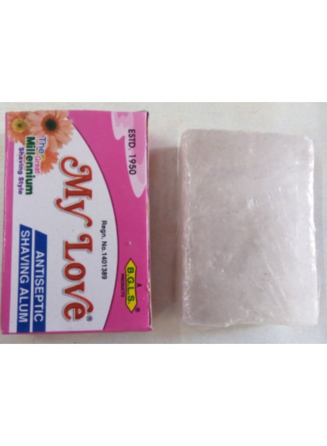 MyLove My Love Antiseptic Shaving Alum Block 50g | Natural Aftershave, Stops Bleeding & Soothes Skin - Image 4