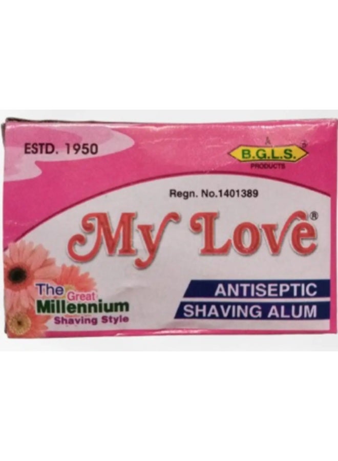 MyLove My Love Antiseptic Shaving Alum Block 50g | Natural Aftershave, Stops Bleeding & Soothes Skin - Image 1