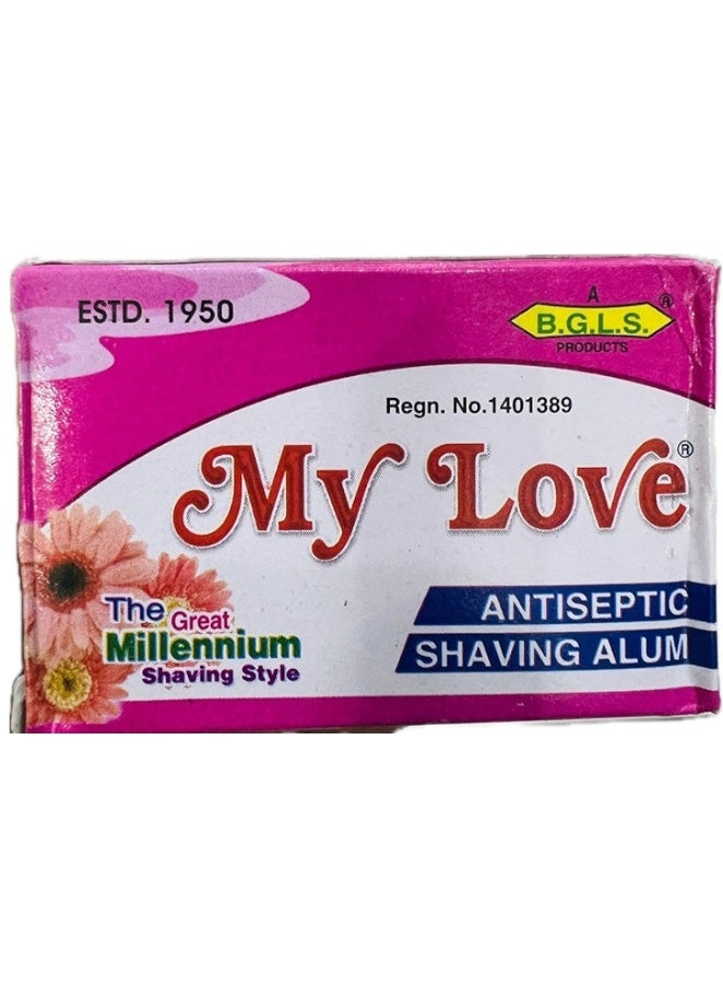 MyLove My Love Antiseptic Shaving Alum Block 50g | Natural Aftershave, Stops Bleeding & Soothes Skin - Image 2