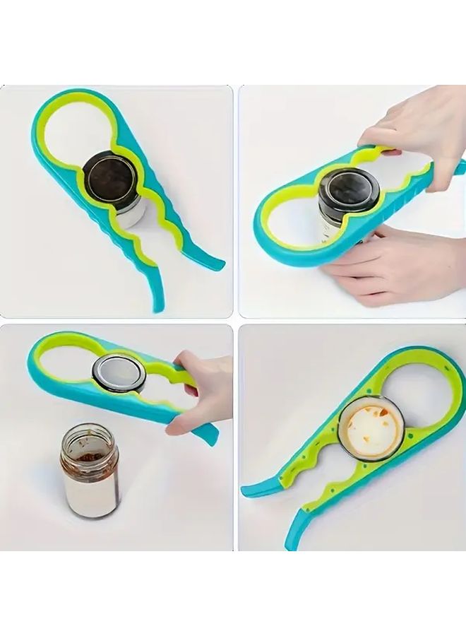 1pc Red 4 In 1 Ergonomic Can Opener for Weak Hands Elderly And Arthritis Sufferers Multi Function Kitchen Accessory With Easy Grip Handle Durable Plastic Design For Home Use Senior Kitchen Aid User Friendly Easy Clean Material - Image 2