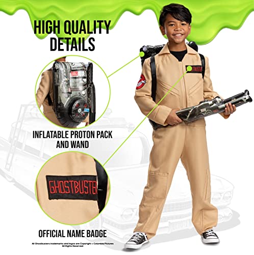 Disguise Ghostbusters Costume for Kids, Official Ghostbusters Classic Jumpsuit with Proton Pack Accessory, Child Size Small (4-6) - Image 4