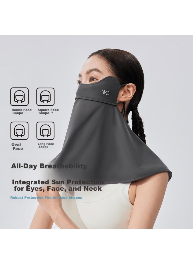 Vvc Sunscreen Face Mask Ice Silk Neck Protection Mask For Women Summer Uv Protection Breathable Outdoor Sunshade Starry Gray - Image 2