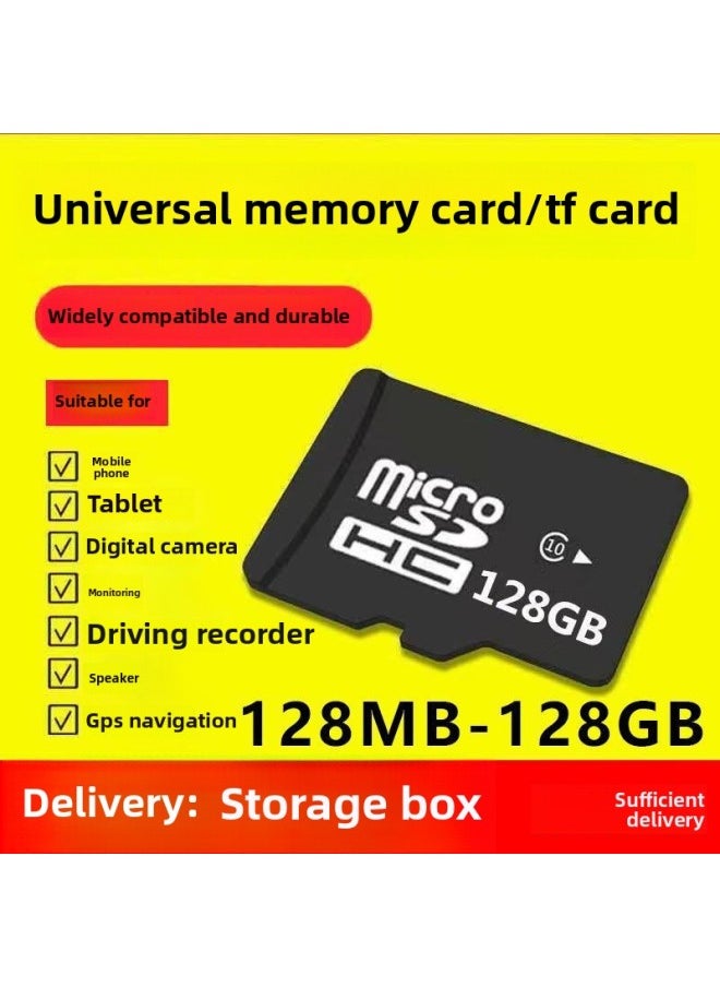 Generic High-speed 128G Mobile Phone TF Card 64G Universal Memory Card 32G Driving 16G Storage SD Card Monitoring Camera MP3-Capacity:Memory Card + Card Reader + Card Holder-Interface:64GB  - Image 1