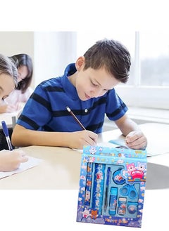Generic Creative Pencil Set Children's Stationery Set Gift Box Learning Supplies Primary School Prizes Activity Gifts Essentials Supplies Kit Supplies for Girls Boys and Student Good Gift For Children Pink  - Image 4