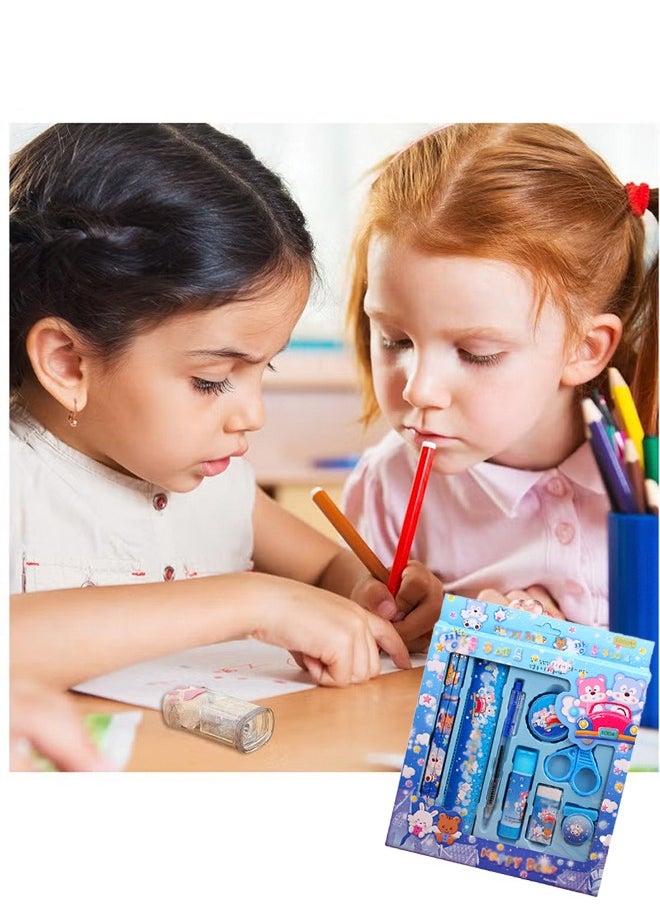 Generic - Creative Pencil Set Children's Stationery Set Gift Box Learning Supplies Primary School Prizes Activity Gifts Essentials Supplies Kit Supplies for Girls Boys and Student Good Gift For Children Pink - Image 1
