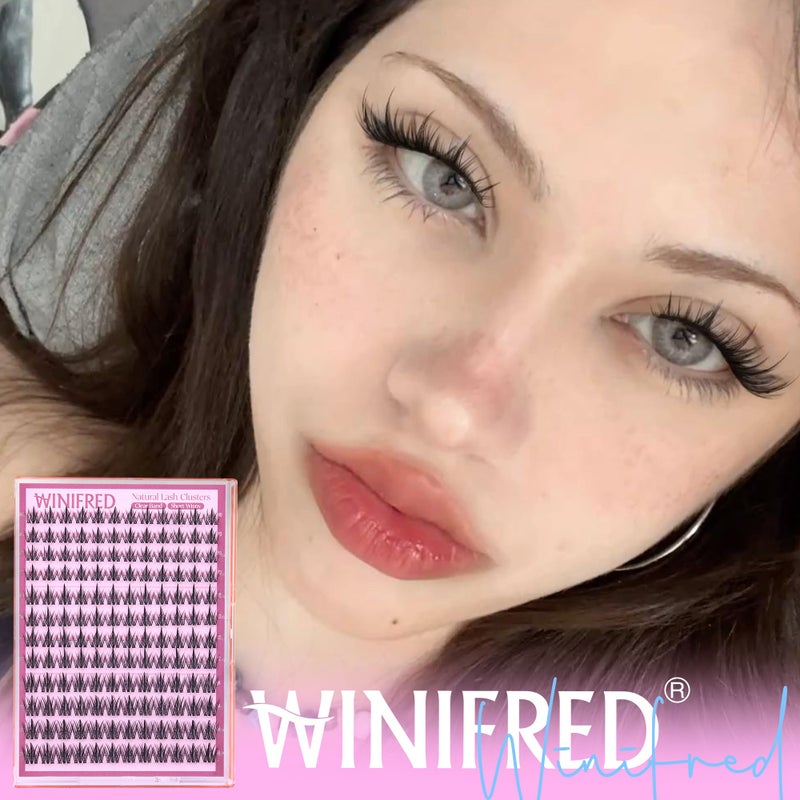 Winifred Fairy Lash Clusters Wispy Eyelash Clusters 10-14mm Cluster Eyelash Extensions Natural Invisible Clear Band Lashes Clusters Spiky Anime Lash Extension Natural Look Manga Individual Lashes - Image 2