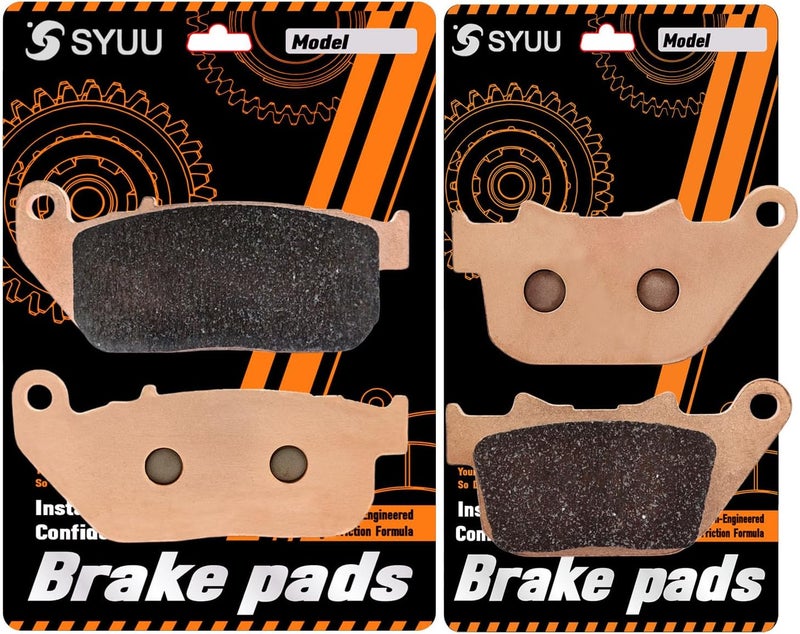 S SYUU Front Rear Sintered Copper Alloy Disc Brake Pads for Harley Davidson XL 883 1200 Sportster 2004-2013 - Image 1