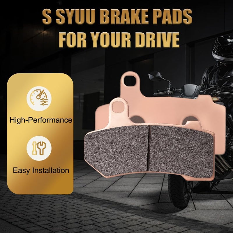 S SYUU Front Rear Sintered Copper Alloy Disc Brake Pads for Harley Davidson XL 883 1200 Sportster 2004-2013 - Image 2