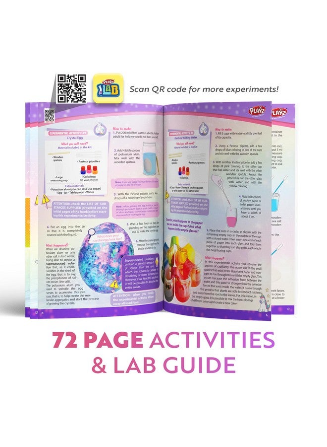Playz Unicorn Slime & Crystals 100+ Science Experiments Kit Gift For Girls & Boys To Make Glow In The Dark Unicorn Poop, Snot, Fluffy Slime, Crystals, Putty, Arts & Crafts For Kids Age 8-12  - Image 5