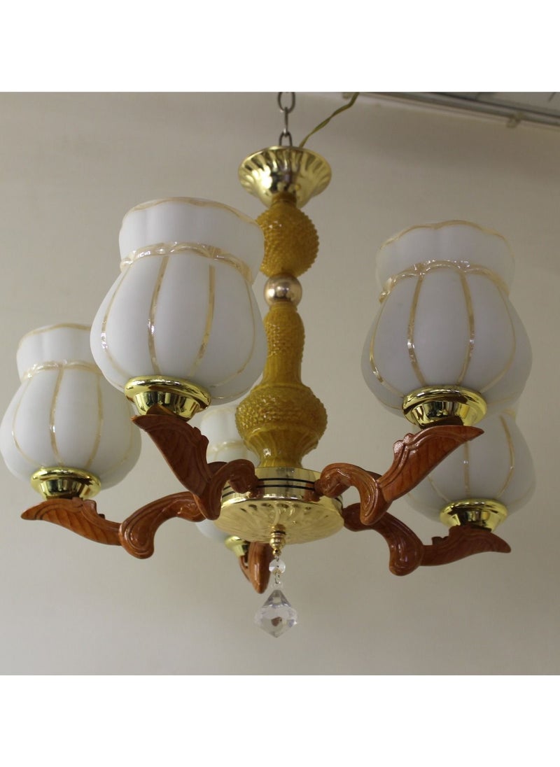 Generic Modern Chandelier- Decorative glass shade-2090/5 Yellow  - Image 4