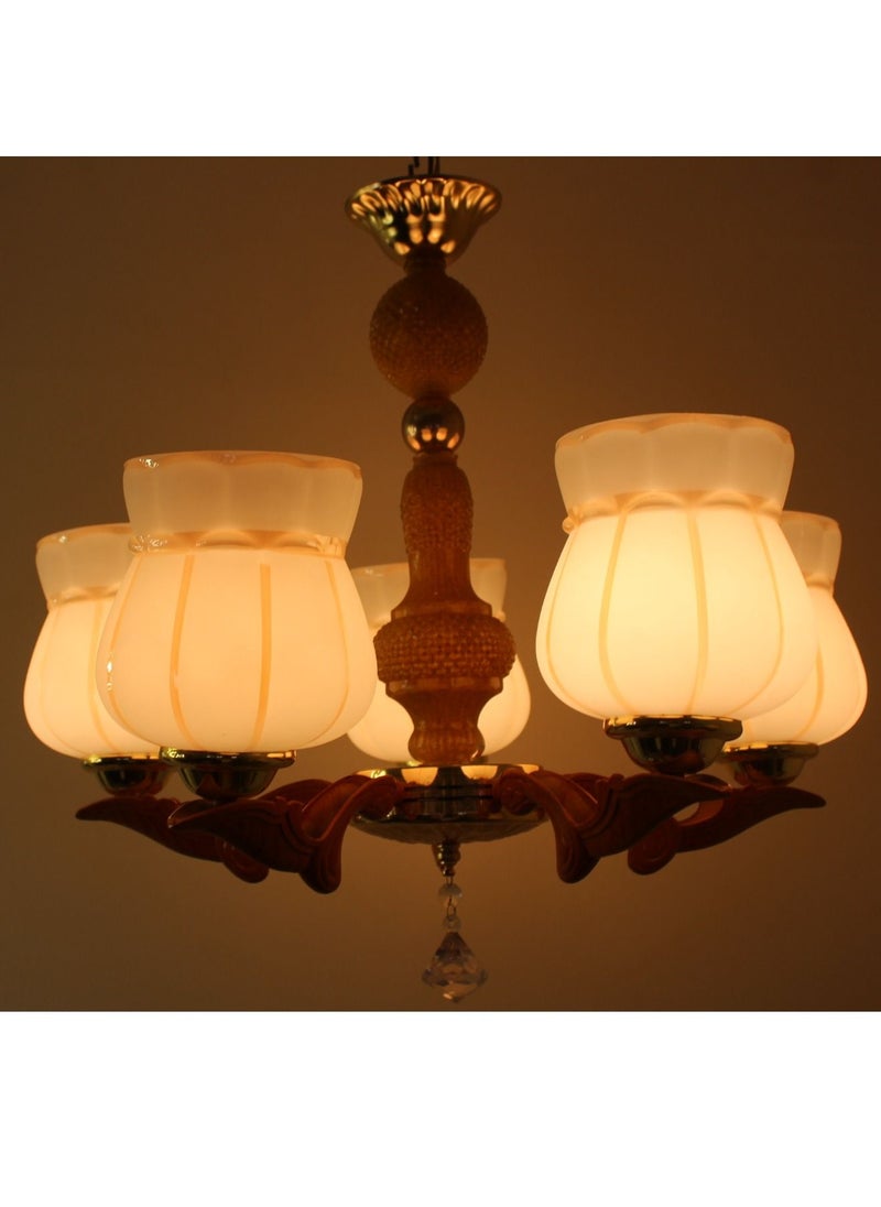 Generic Modern Chandelier- Decorative glass shade-2090/5 Yellow  - Image 2