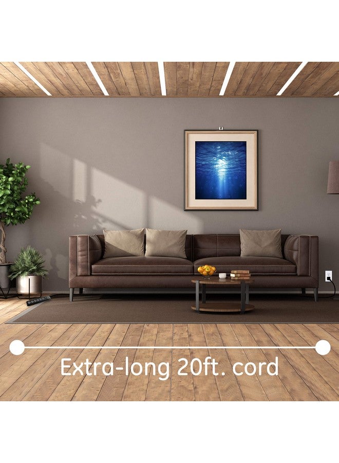 GE 6-Outlet Surge Protector, 20 Ft Extension Cord, Power Strip, 800 Joules, Flat Plug, Twist-to-Close Safety Covers, Protected Indicator Light, UL Listed, Black, 50769 - Image 2