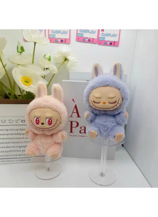 Generic - Rab Cloth Second Generation Doll Sitting Vinyl Party Plush Macaron Cute Doll Hand Key Chain Batch-Specifications:Sitting Classic Purple-Color:Please Take Multiples Of 12 For A Single Style (contact Customer Service For The Box) - Image 1