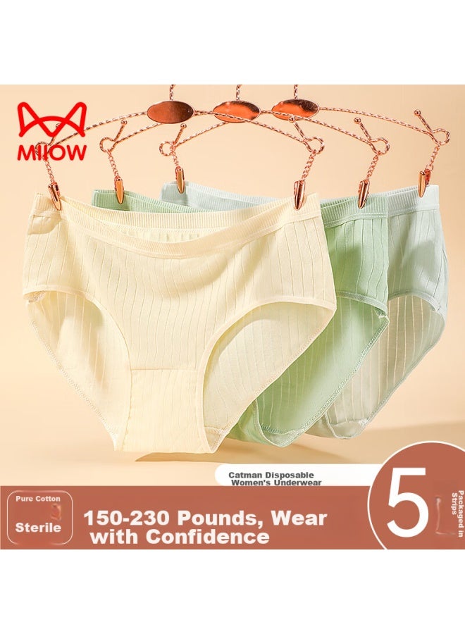 MIIOW Miiow Disposable Underwear For Women, Large Size, Sterilized, No-wash, For Pregnancy, Postpartum, Menstruation, Travel, Business Trips, Portable, 200 Jin  - Image 1