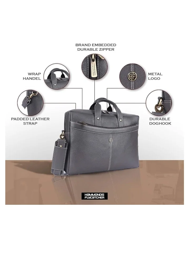 Hammonds Flycatcher  Bombay Leather 15.6 inch Laptop Messenger Bag (L=39,H=29, B=8 cm) LB122 | 1B16 for Men | Best Price UAE
