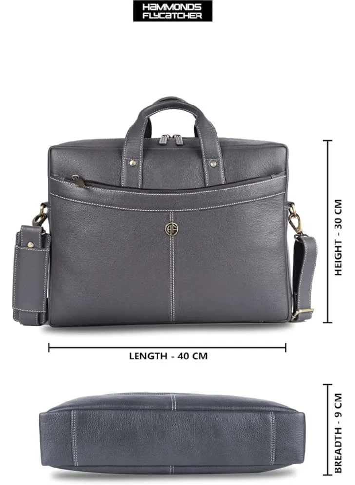 Hammonds Flycatcher  Bombay Leather 15.6 inch Laptop Messenger Bag (L=39,H=29, B=8 cm) LB122 | 1B16 for Men | Best Price UAE