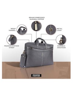 HAMMONDS FLYCATCHER Bombay Leather 15.6 inch Laptop Messenger Bag (L=39,H=29, B=8 cm) LB122 | 1B16  - Image 3