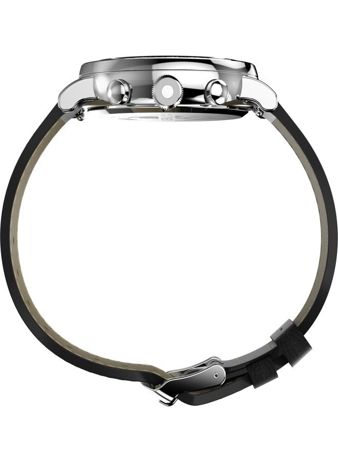 Timex Men's Waterbury Standard 43mm Watch - Black Strap Silver-Tone Dial Silver-Tone Case - Image 2