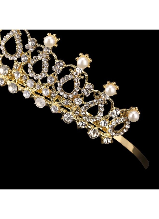 Women Tiara With Comb Pearl Crystal Crown For Bridal Queen Princess Girls At Wedding Birthday Pageant (Gold) - pzsku/Z568D4E501AB7D7147DFDZ/45/_/1696665014/5d1b9d5f-2a7f-4ac5-be42-0d03dbbe52e3