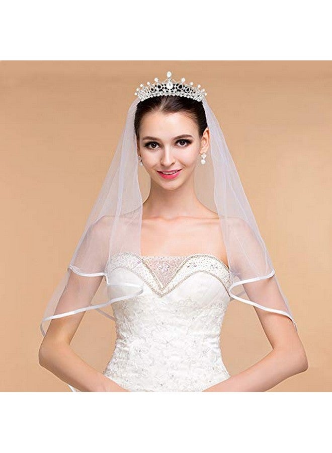 Sppry Women Tiara With Comb Pearl Crystal Crown For Bridal Queen Princess Girls At Wedding Birthday Pageant (Gold) - Image 5