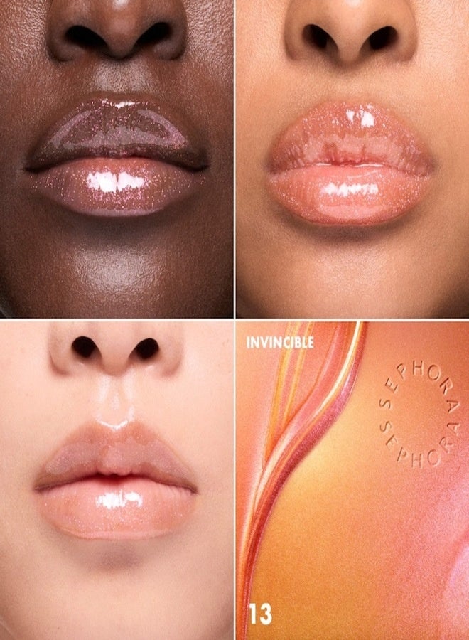 SEPHORA COLLECTION Sephora Glossed Moisturizing Lip Gloss – Glassy Shine, 13 Invincible - Golden Coral Shimmer, Hydrating & Smoothing Lip Gloss, Glittery Finish, 5 mL (0.16 oz) - Image 2