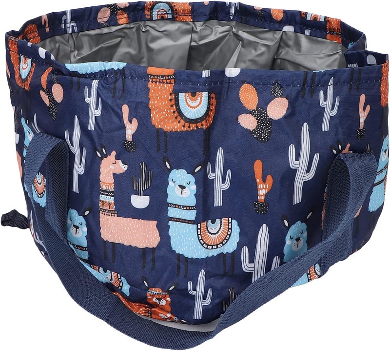 klarako 21L Collapsible Bucket For Soaking Feet, Portable Foldable Foldable Footbath Spa Bag, Outdoor Washing Camping(Marine) - Image 1