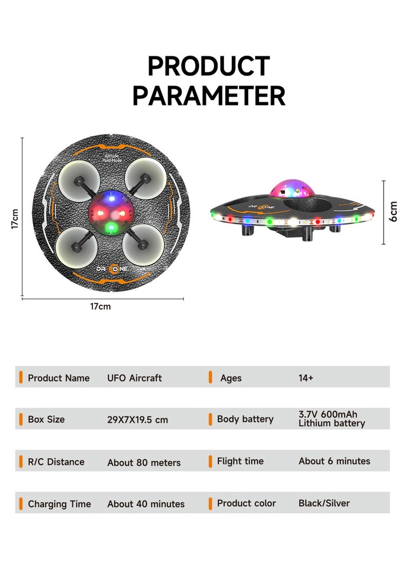 HouDeOS - Remote Control Drone for Kids Mini UFO Flying ToyGreat Birthday and Gifts for Boys or Girls with 5 Obstacle Avoidance Sensors 3 Speed Modeshovering Flight 360° - Image 1