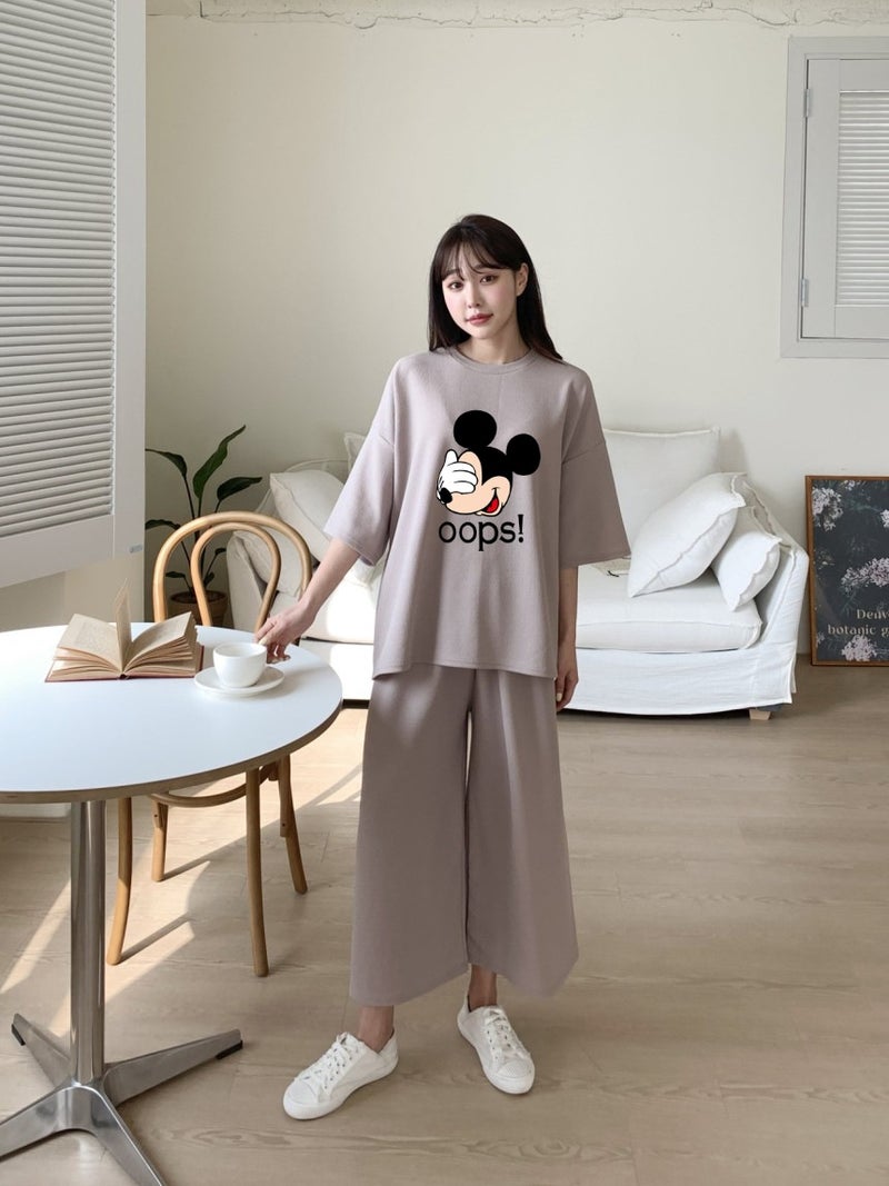 2024 Chic Casual Two-Piece Set Womens Trendy Grey  - Image 1