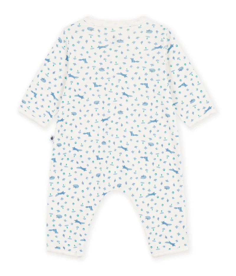 بيتي باتو Babies' Footless Fox-Print Cotton Pyjama Suit