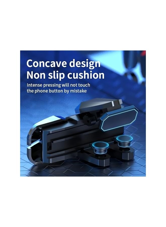 بروماس مشغل الهاتف المحمول، زوج واحد من عصا التحكم لألعاب الهاتف الخلوي 4 أصابع لتشغيل الألعاب مع التصوير الحساس والتصويب، وحدة تحكم في الألعاب المحمولة، وحدة تحكم في الهاتف المحمول لهواتف iPhone وAndroid - Image 4