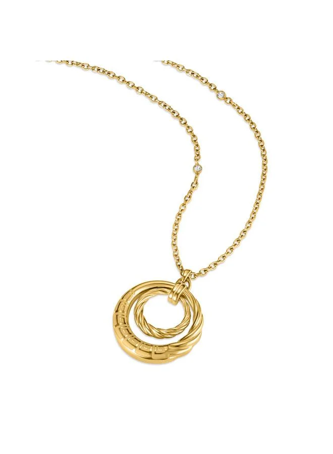 غاي لاروش Mady Yellow Gold Plated Stainless Steel Pendant Necklace for Women