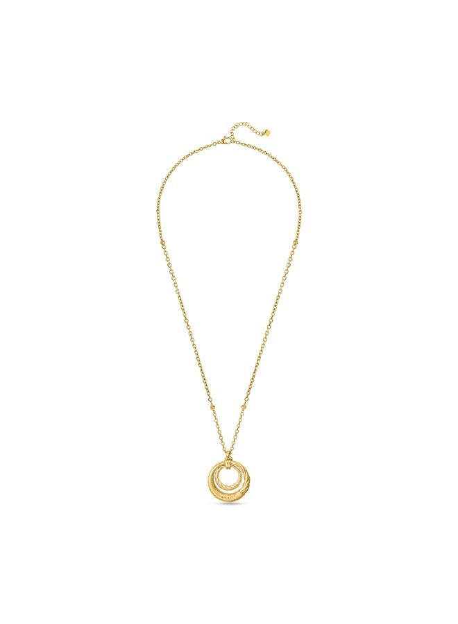 Guy Laroche Mady Yellow Gold Plated Stainless Steel Pendant Necklace for Women - Image 1