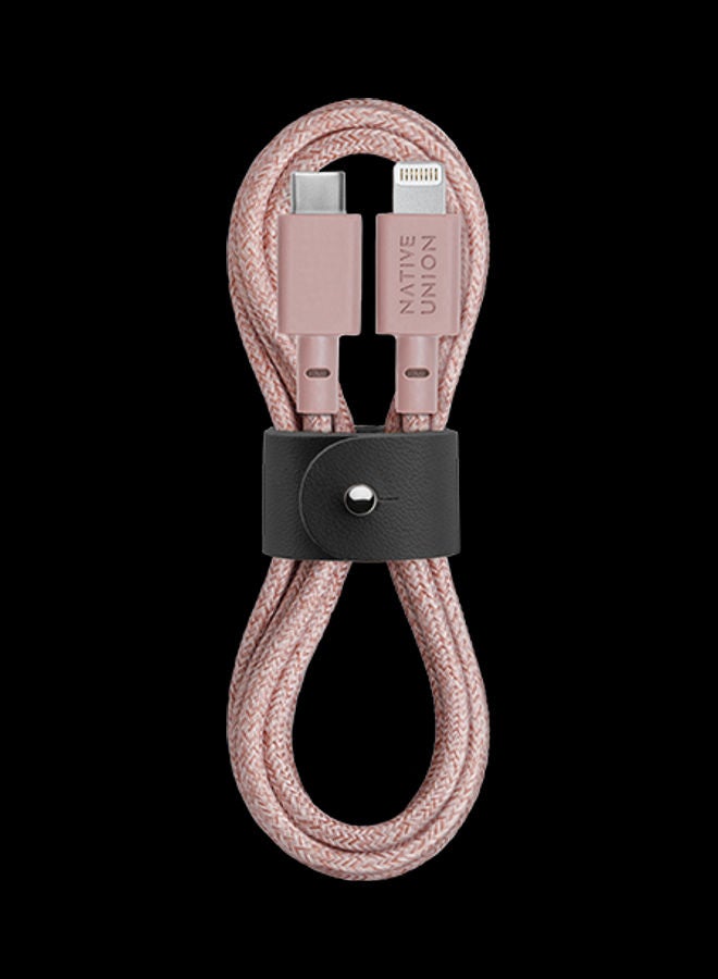 ناتيف يونيون كابل شحن من USB-C إلى Lightning وردي - Image 1
