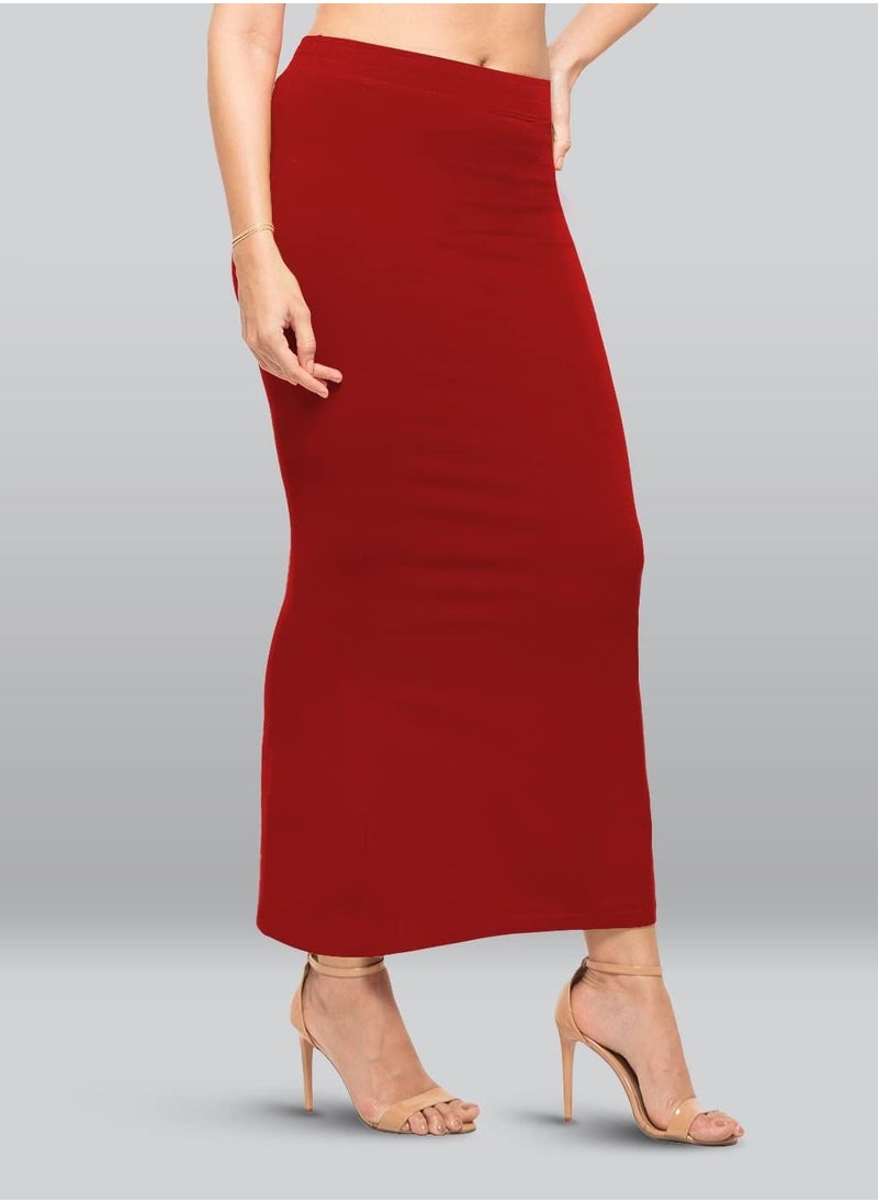 Lyra - Lyra Lycra Saree Shapewear Petticoat for Women's Sarees Red, M - Image 1