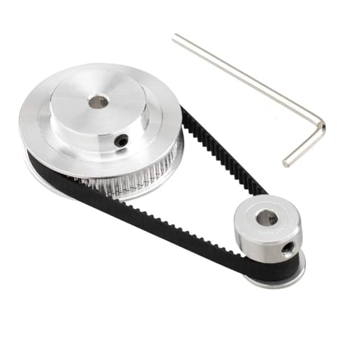 Serplex® Synchronous Wheel for 3D Printer Timing Pulley Printer Timing Gear for 3D Printer with FDM Tech 20 & 60 Teeth 5mm Bore Aluminum Timing Pulley with Length 200mm x6mm Belt - Image 1