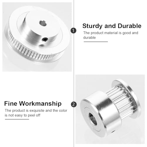 Serplex® Synchronous Wheel for 3D Printer Timing Pulley Printer Timing Gear for 3D Printer with FDM Tech 20 & 60 Teeth 5mm Bore Aluminum Timing Pulley with Length 200mm x6mm Belt - Image 4